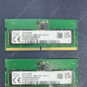 SK하이닉스 노트북용 램,메모리 8GB DDR5-5600 2개 판매합니다.