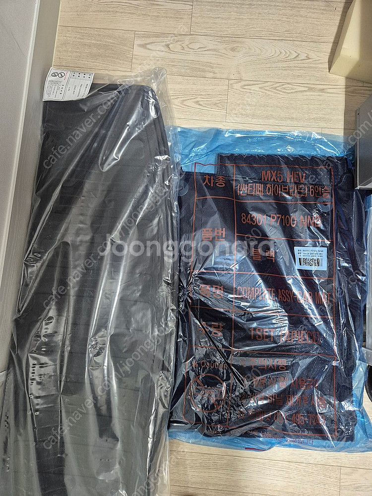 싼타페 mx5 정품 트렁크 러기지매트 및 실내매트--2