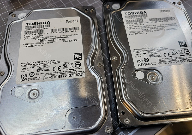 3.5인치 중고 시게이트 WD 도시바 하드디스크 500GB 1TB 판매--5