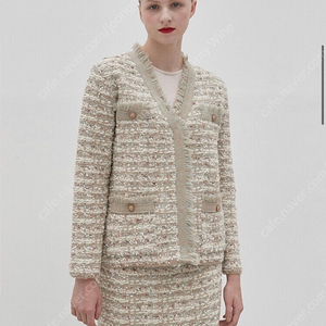 (새상품) 오떼뜨 tweed knit jacket (mint)