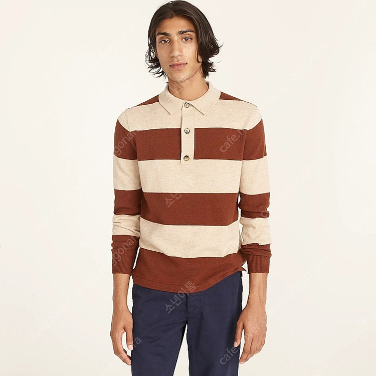 J.CREW(제이크루) Rugged merino rugby sweater in stripe 이미지