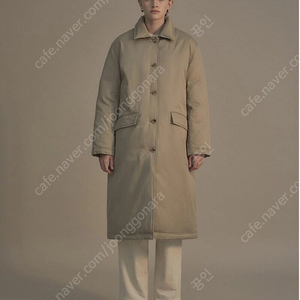 낫띵리튼 Goose down overcoat 구스 다운 오버 코트 패딩(Beige)