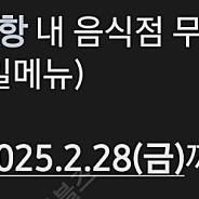 더라운지 인천공항 16000원 이하 무료 식사권