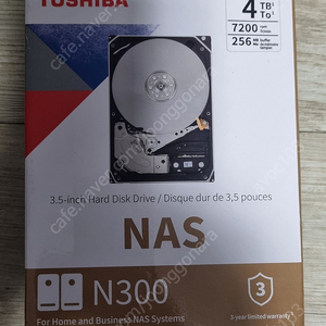 TOSHIBA N300 4TB NAS 7200RPM HDD 미개봉 신품 (WD RED / SEAGATE IRONWOLF)