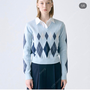 프론트로우 Argyle Knit Pullover 아가일니트풀오버봄가을니트 더티스앤유아비에무아던스트