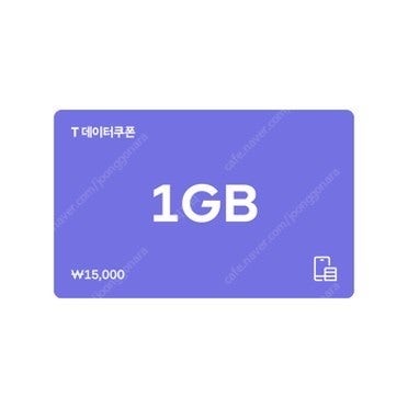 SKT T데이터쿠폰 1G--0