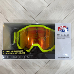 100% racecraft mx 고글 새거