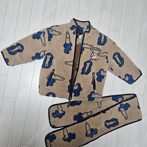 리미떼두두 뽀글이 점퍼 후리스+목도리 M