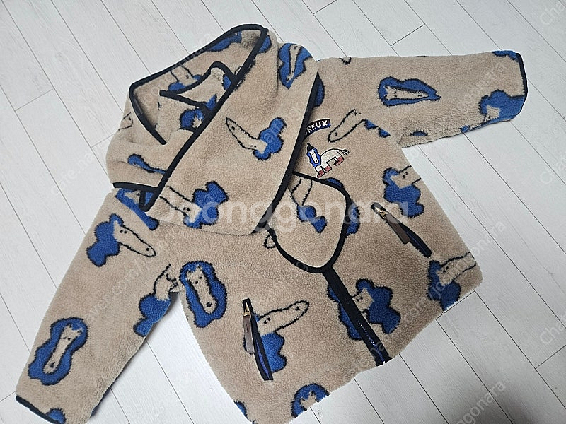 리미떼두두 뽀글이 점퍼 후리스+목도리 M--1