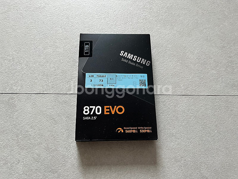 삼성전자 내장형 SSD 870 EVO (1TB), MZ...--0