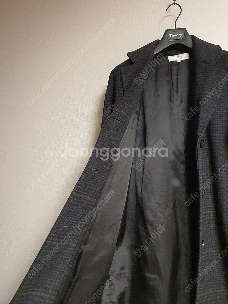 아떼 바네사브루노 박시핏 울 롱 코트 38 사이즈 체크 자켓 36 사이즈 린넨 티셔츠 카고 팬츠 36 사이즈--3