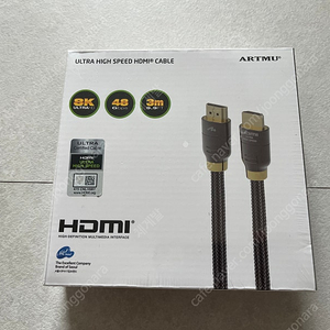 아트뮤 메탈릭 ULTRA HIGH SPEED HDMI v2.1 케이블 (3m), 미개봉