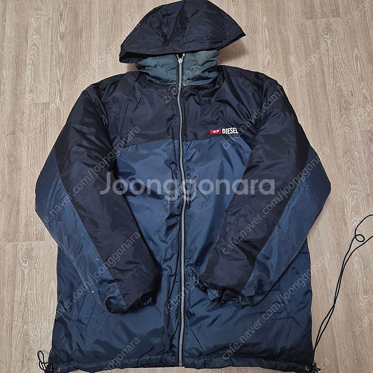 디젤 남성 90s 올드스쿨 빈티지 리버시블 패딩 덕다운...--4
