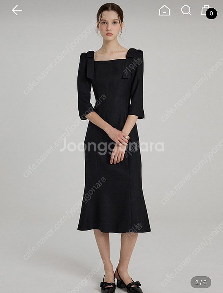 플로움 컵케이크 블랙 7부 S 결혼식드레스--0