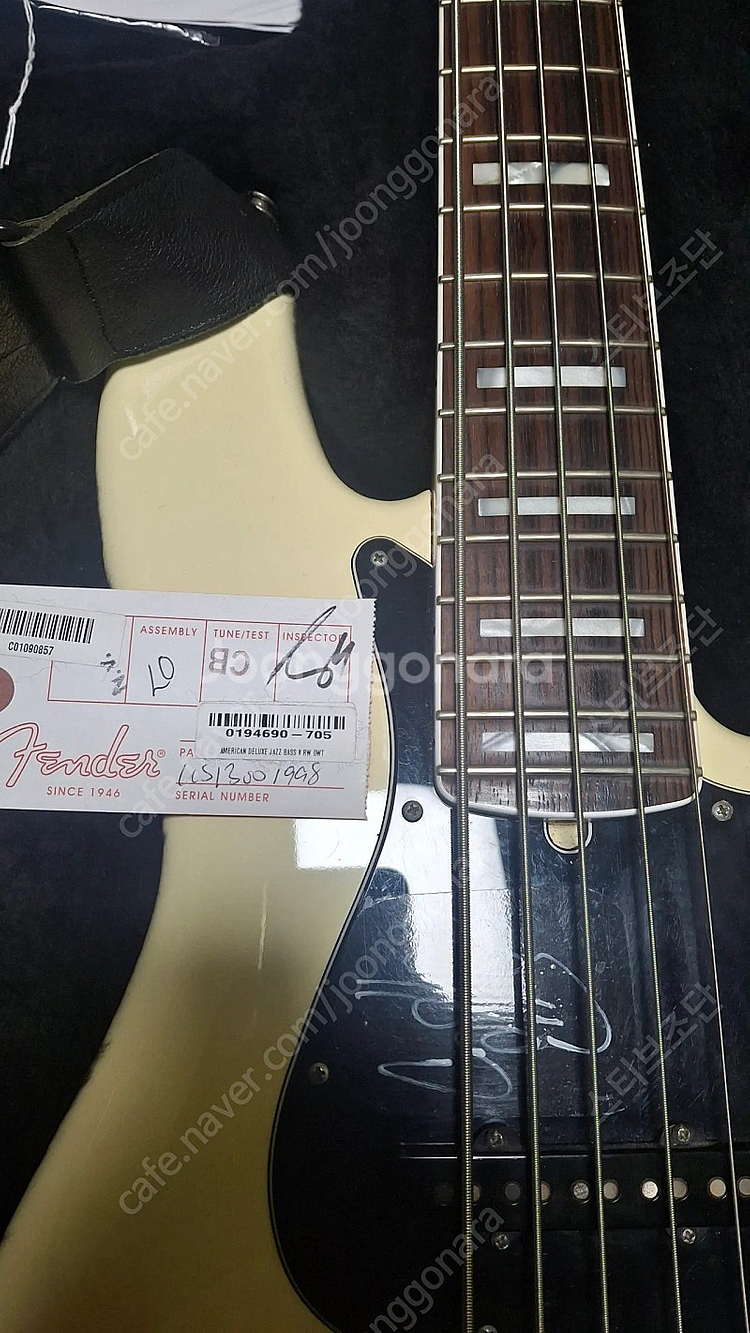 펜더 fender 아메리칸 디럭스 5현 베이스 올림픽화...--1