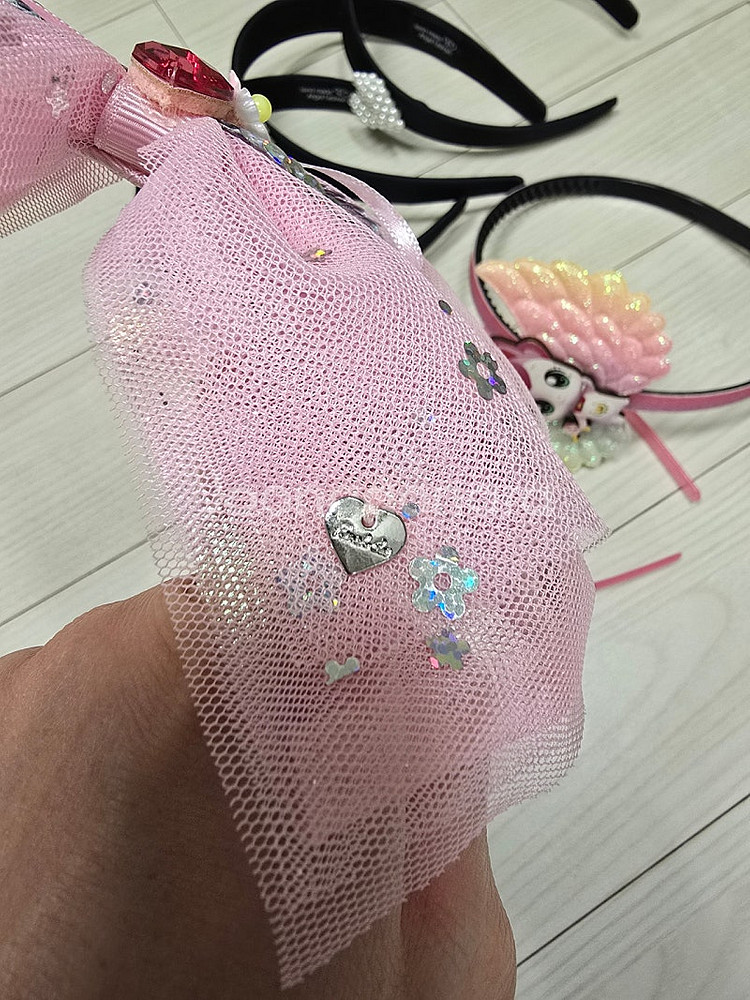 프랜치캣머리띠,포함, 여아 머리띠 일괄!--1