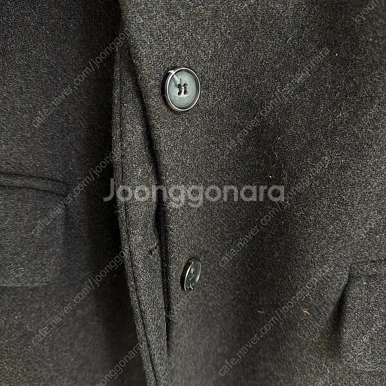 라룸 울 안감 누빔 자켓 브라운--1