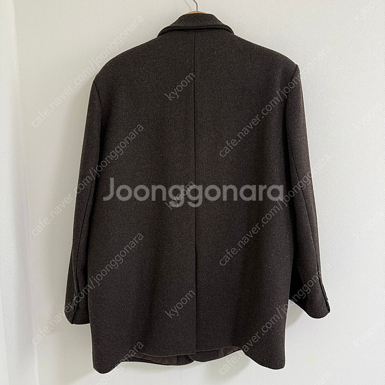 라룸 울 안감 누빔 자켓 브라운--3