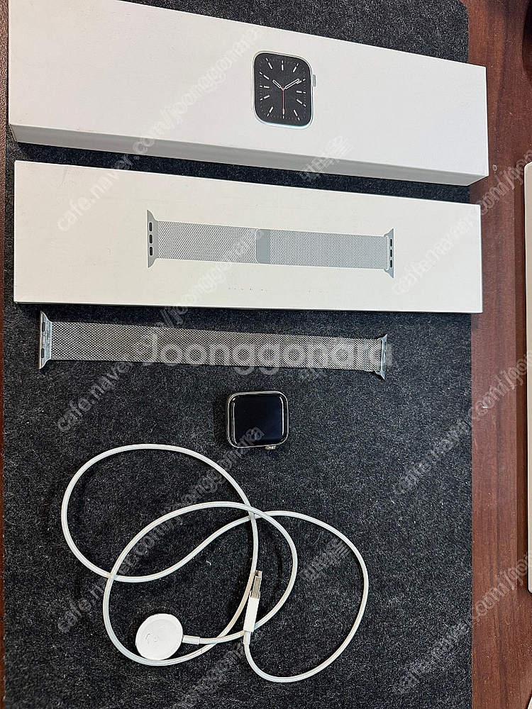 애플워치6 실버 스테인리스 40mm + 정품 밀레니즈 ...--0