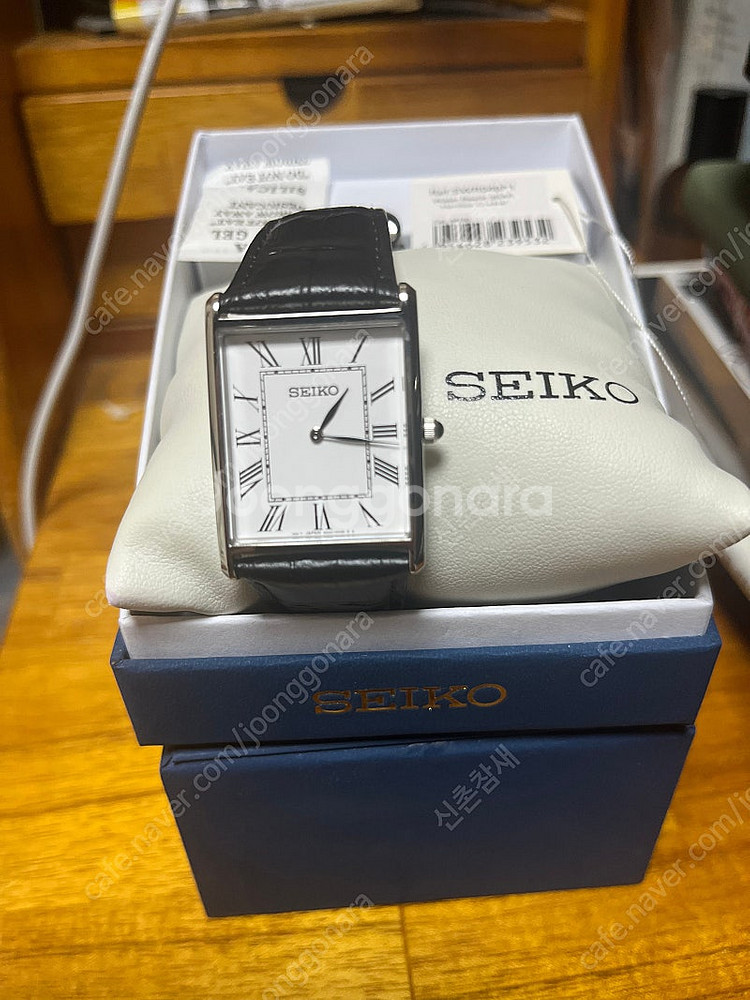 세이코 SWR049 세르띠에 사각시계--0