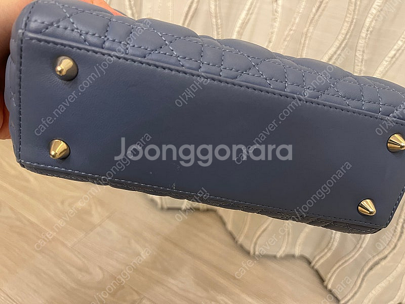 디올 레이디백 스몰 데님블루--2