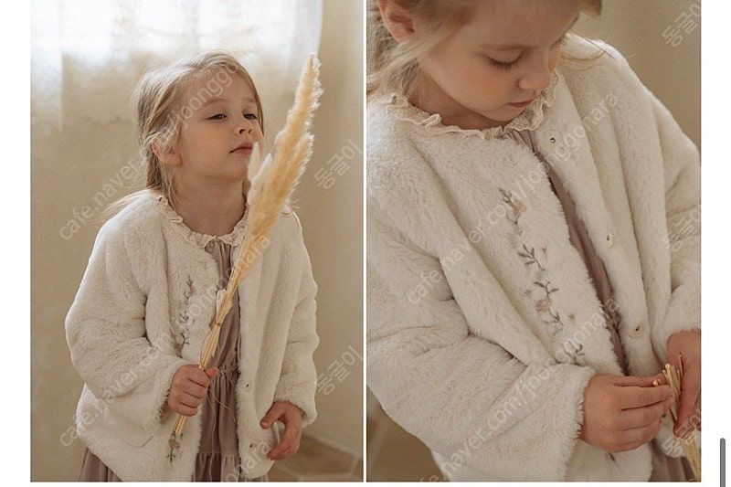 슈슈앤크라 자수 퍼 자켓 6y--2