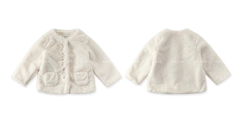 슈슈앤크라 자수 퍼 자켓 6y--4