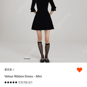 플로움 velour ribbon dress XS