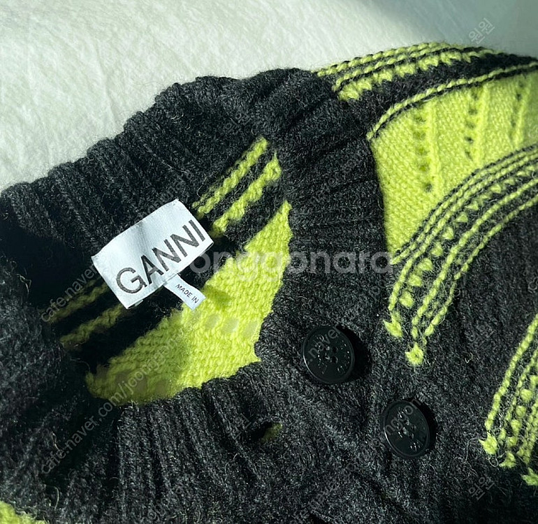 GANNI 가니 오버핏 가디건 (울100%)--3