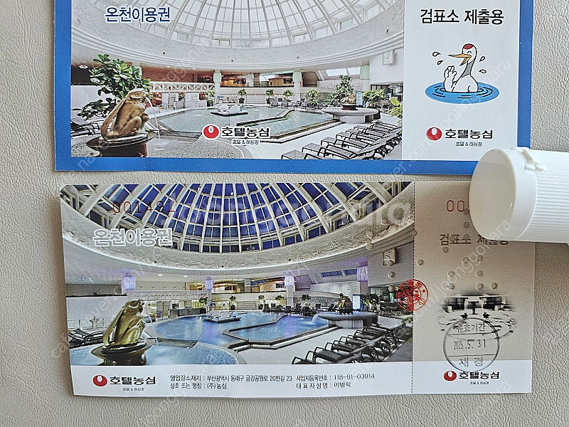 허심청 호텔농심 온천 티켓--0
