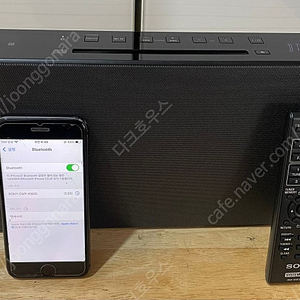 민트급 소니 블루투스 오디오 블루투수 스피커,USB,FM 라디오,외부입력 정상작동 정품리모컨포함 CD안됨