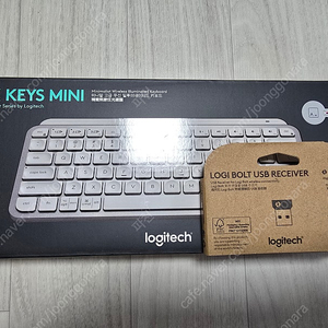 로지텍 mx keys mini 화이트 + 로지볼트(미개봉)