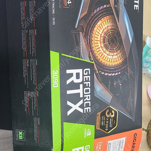 기가바이트 3090ti 팬 부품용 히트씽크만 있음