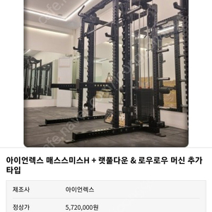 아이언렉스 매스스시스H & 렛풀다운 &로우로우 머신 추가타입