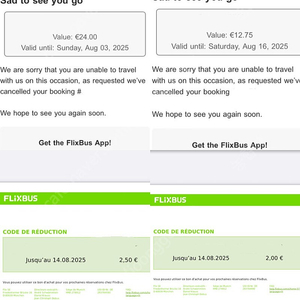 Flixbus 플릭스버스 바우처 판매합니다