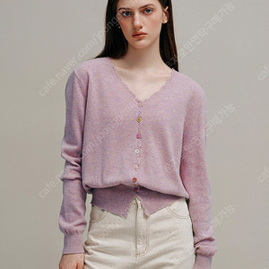 택O새상품 르니나 가디건 SALENA wool v neck cardigan_POPCORN PINK