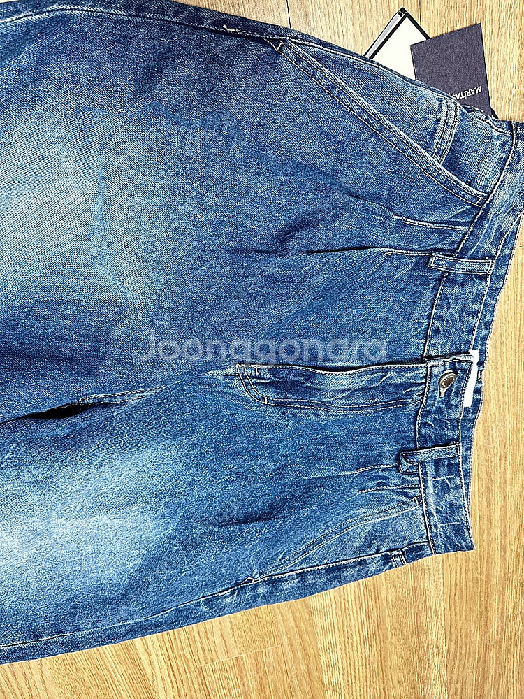 포트너스 Two Tuck Wide Mid Blue Je...--1