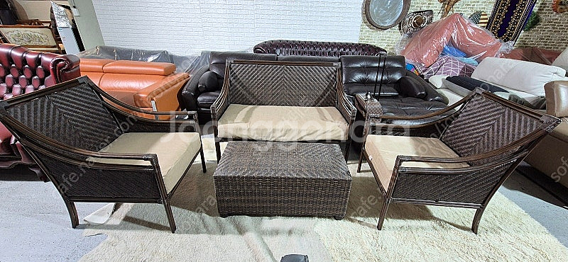 *판매* 라탄 야외용 2인+1인+1인+테이블 풀세트 소파48만원서울 경기 (근거리) 무료배송 그 외 배송 가능...--0