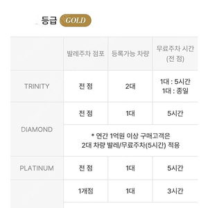 신세계백화점 Vip 골드 발렛 양도