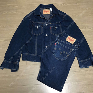 [109,000] (32 / XL) 00's 리바이스 Levi's 타입원 TYPE-1 아이코닉 스트레이트 데님 자켓 셋업 리바이스 타입원