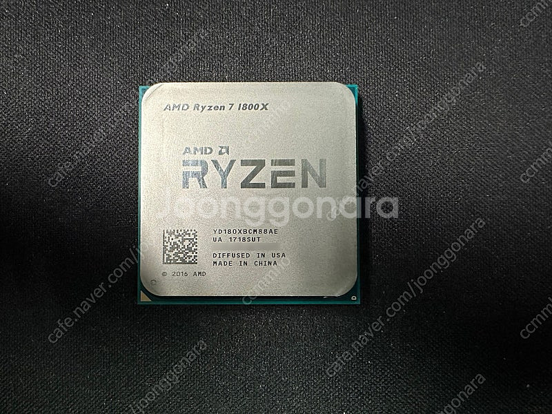 [개인] AMD 라이젠 서밋 릿지 1800X CPU 판매합니다.--0