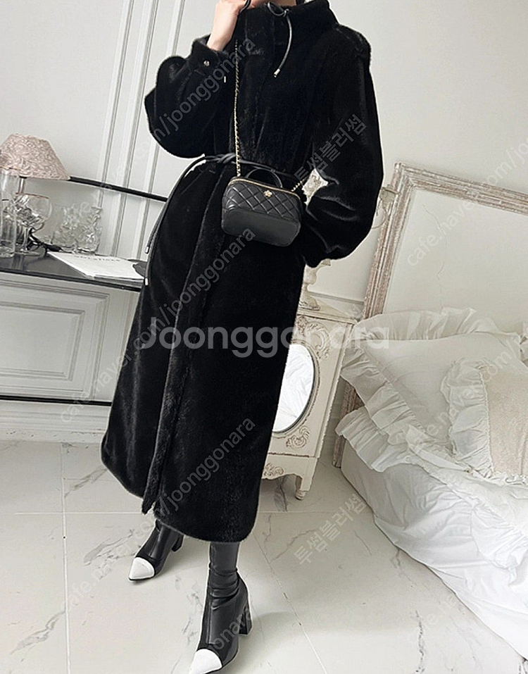 줄로그 벨트퍼롱코트 블랙 Free--1