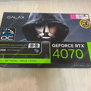 갤럭시 GALAX 지포스 RTX 4070 2X V2 D6X 12GB 미개봉 팝니다.