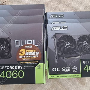 ASUS DUAL 지포스 RTX 4060 O8G OC D6 8GB 인텍앤컴퍼니 미개봉 새제품