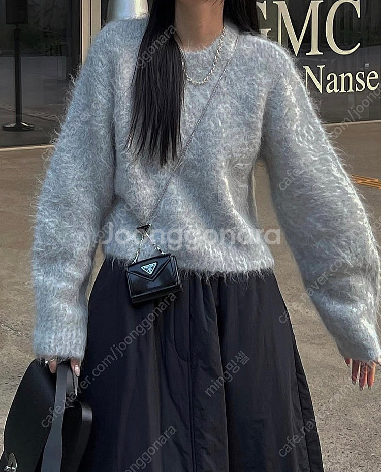 트리밍버드 Angora crop knit [ Light--0