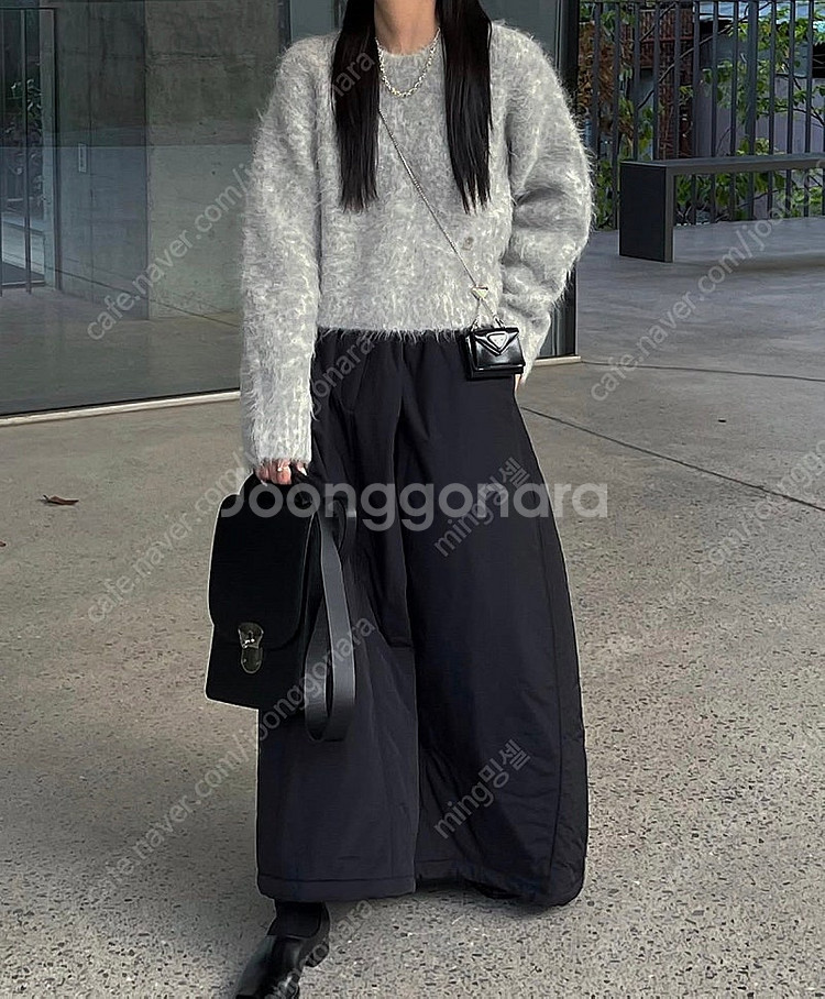 트리밍버드 Angora crop knit [ Light--2
