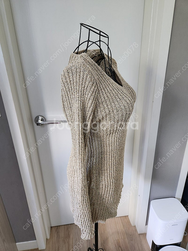 브이넥 블링블링 니트--2