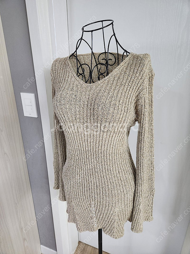 브이넥 블링블링 니트--3