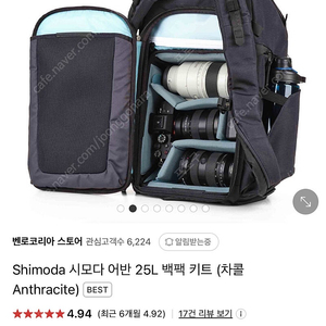 Shimoda 시모다 어반 25L 백팩 키트 (차콜 Anthracite)