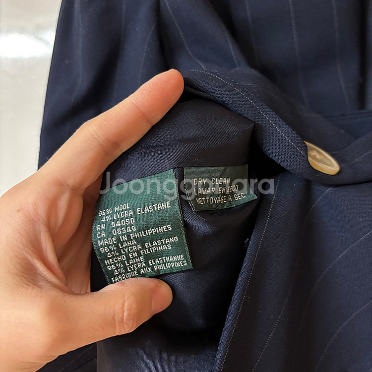 폴로 랄프로렌 스트라이프 울자켓 출근룩 페미닌 오피스코...--5